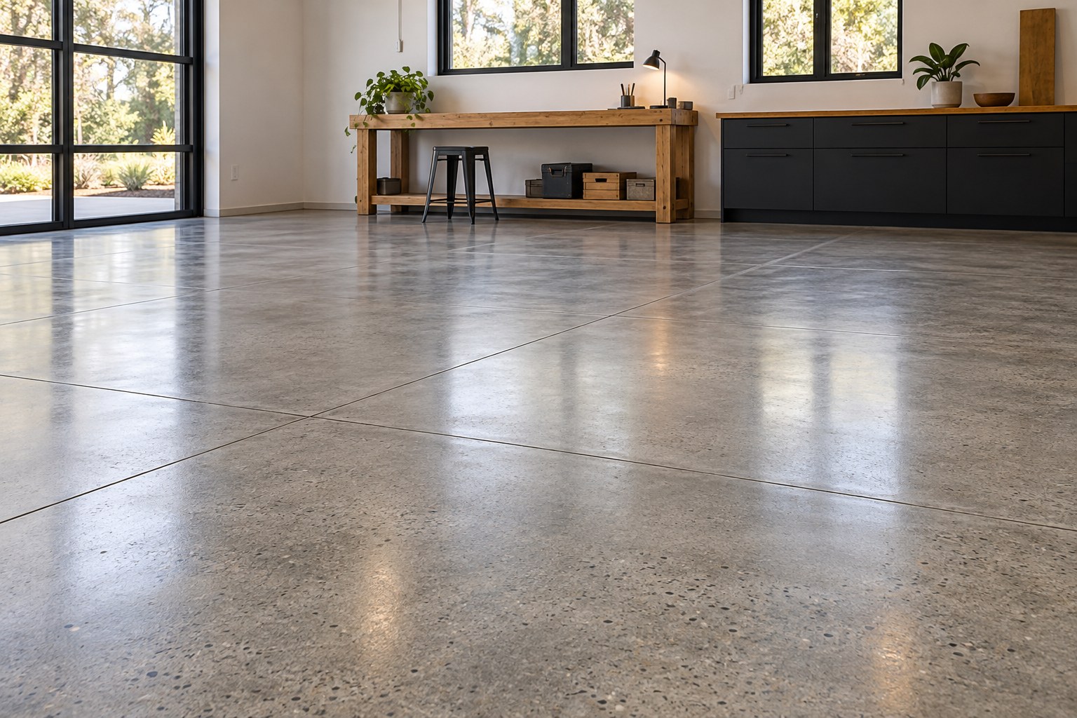 Illustrative example of a grind and seal concrete finish